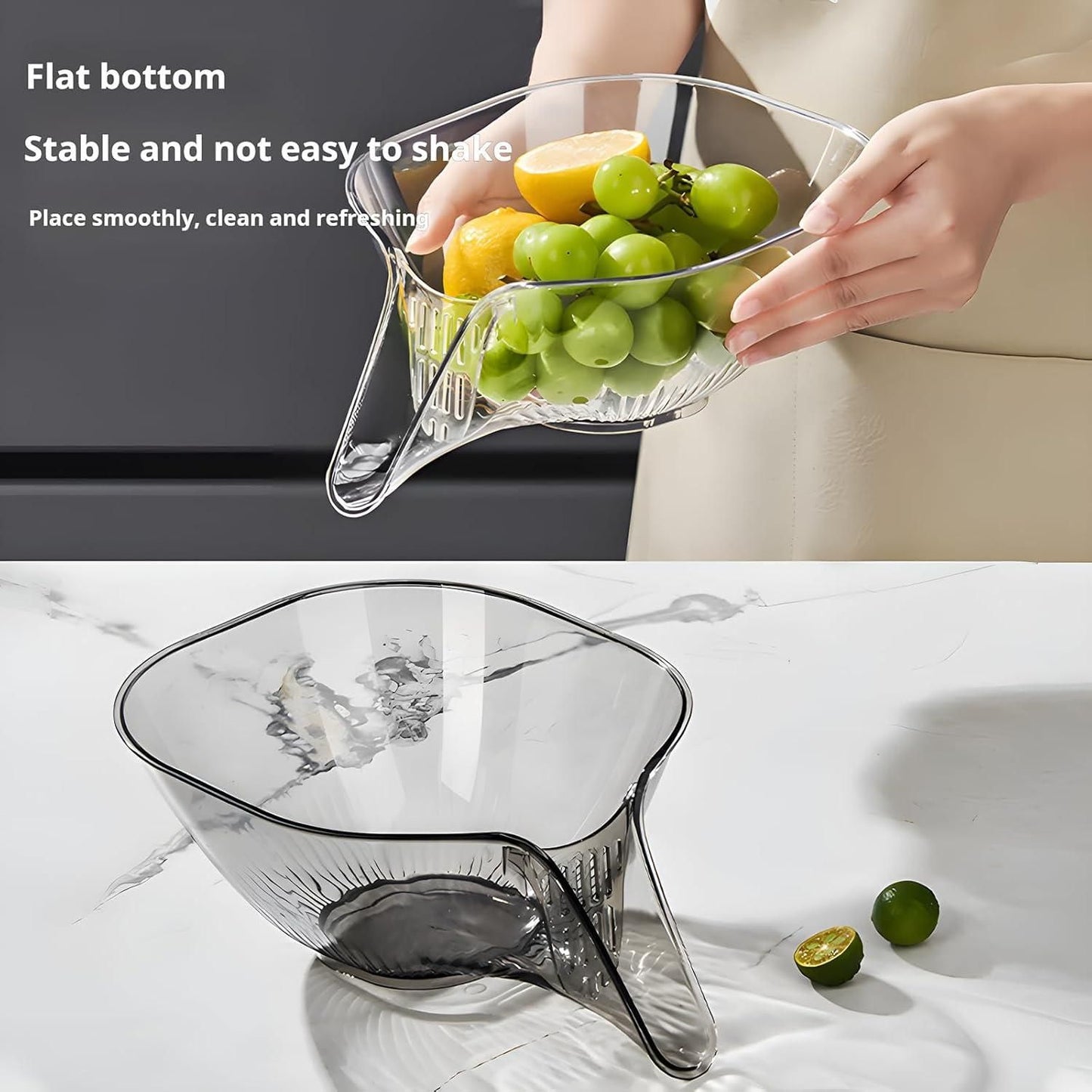 Drain basket funnel (Pack of 2)| Multifunctional sink funnel|Food strainer for sink|Kitchen sink funnel