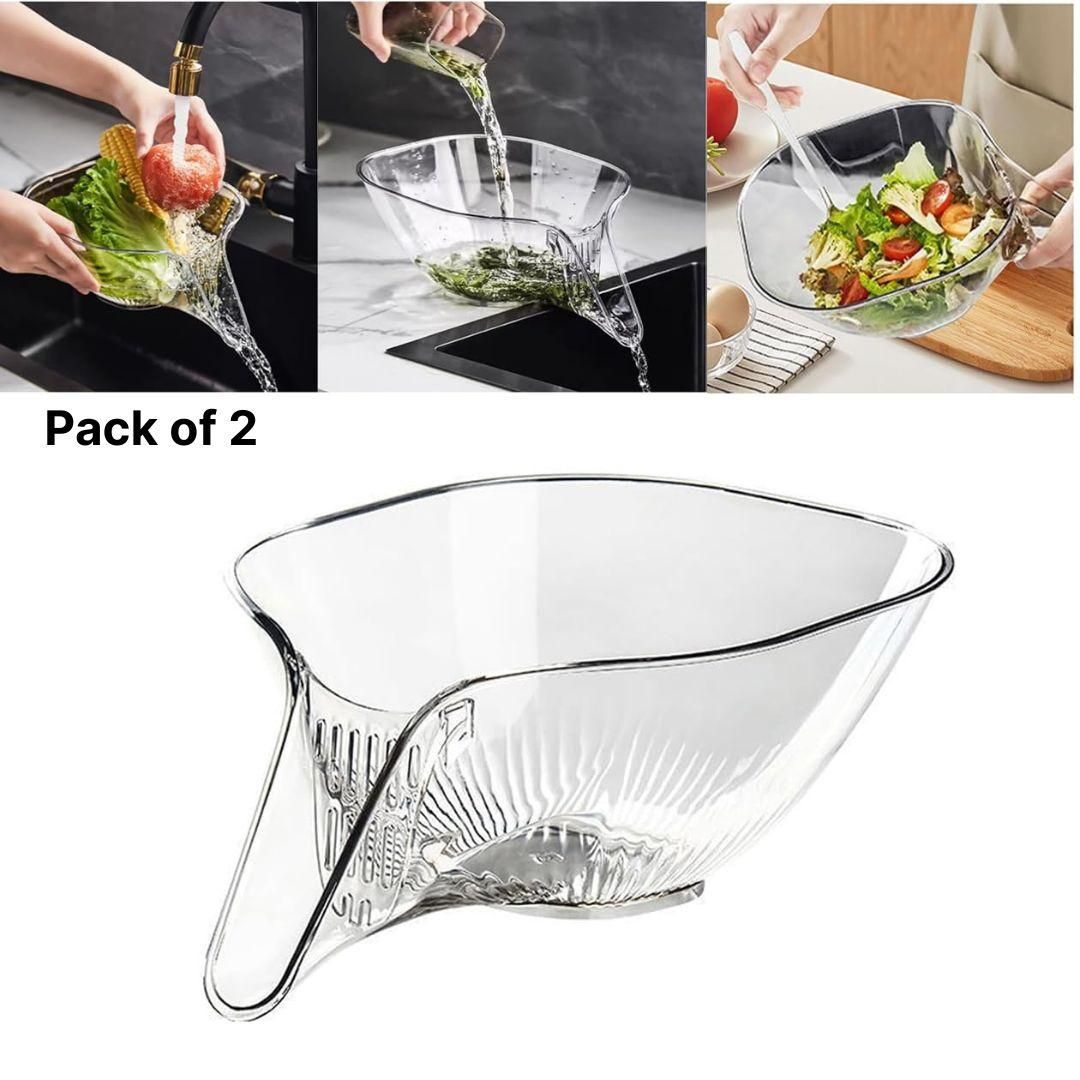 Drain basket funnel (Pack of 2)| Multifunctional sink funnel|Food strainer for sink|Kitchen sink funnel